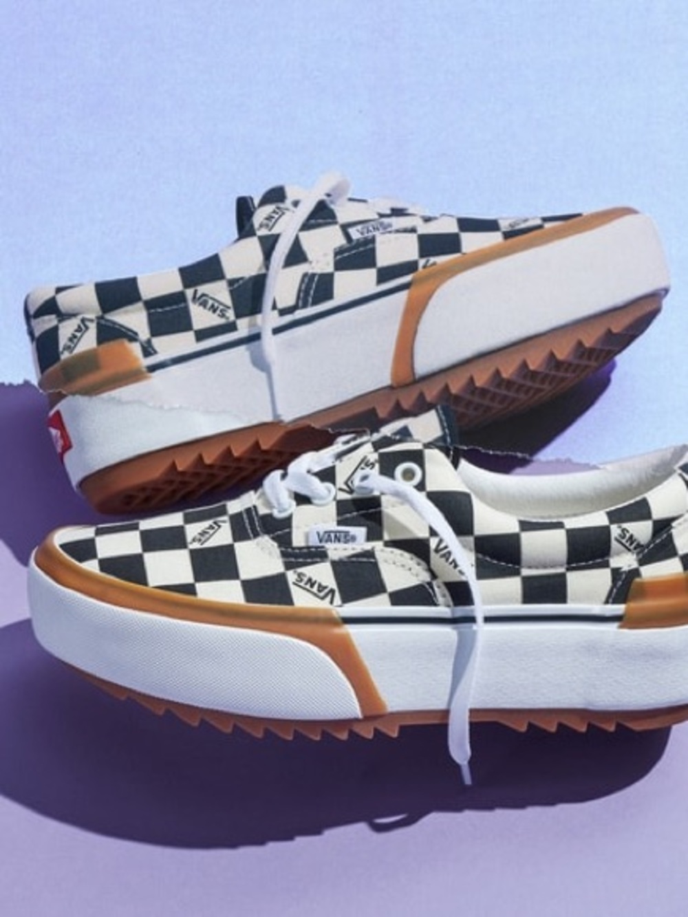 HTF Special Edition Vans Blk and White Checkered Sneakers Low-Top Stacked